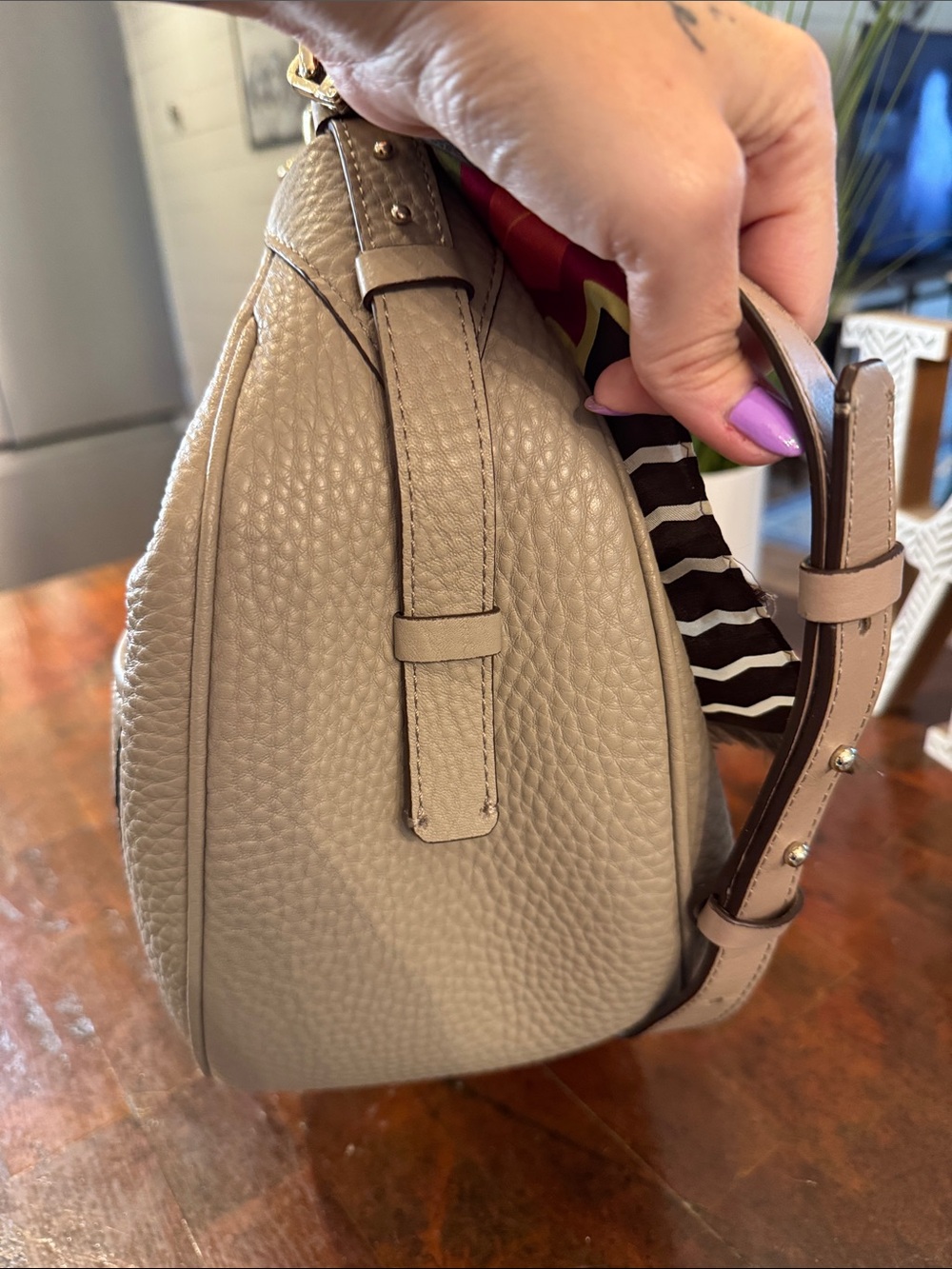 Diane von Furstenberg (DVF) "Sutra" Hobo Bag in taupe - Picture 6 of 16